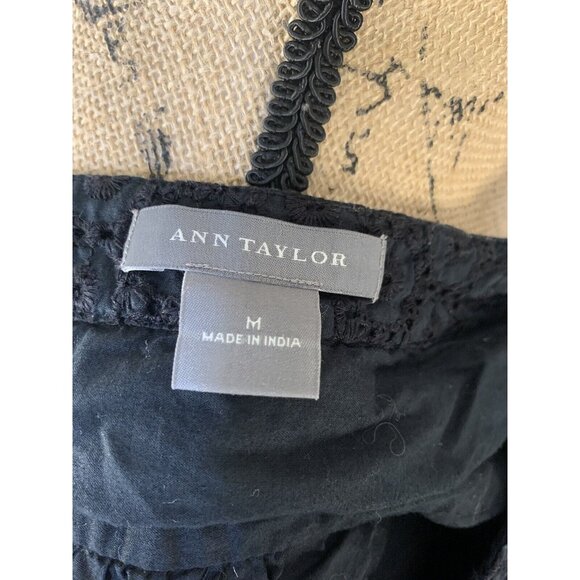 (E-127) Ann Taylor 3/4 sleeves womens top size M black color‎ - Picture 7 of 7